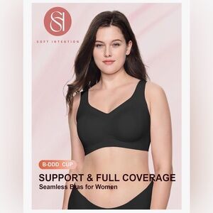 Soft intentions Black Seamless Bra